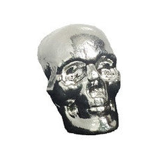 10 troy oz .999 fine silver hand-poured 3-Dimensional Skull