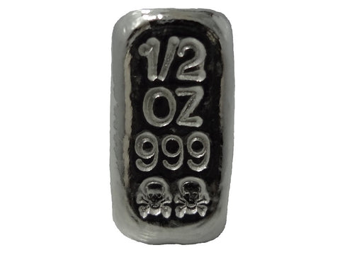 1/2 troy oz .999 fine silver bullion hand poured loaf bar – Atlantis