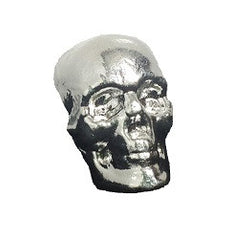 2 troy oz .999 fine silver bullion 3-Dimensional Skull