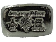 1 troy oz .999 fine silver bullion Eagle hand poured loaf bar