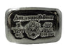 1 troy oz .999 fine silver bullion Skull and Flame hand poured loaf bar