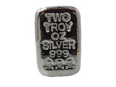 2 troy oz .999 fine silver skull-and-bones hand poured loaf bar